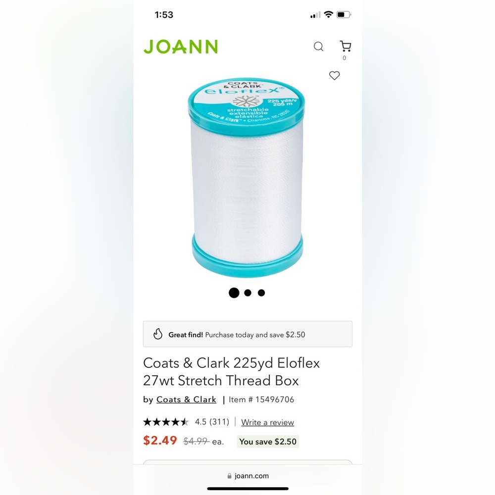 Looking for elastic thread